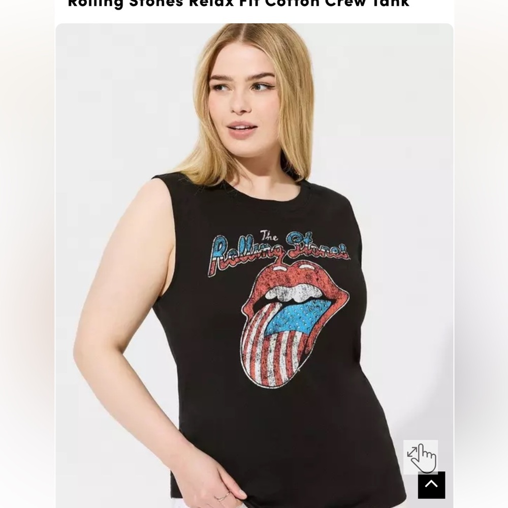 Torrid Size 3- Rolling Stones Graphic Sleeveless Top